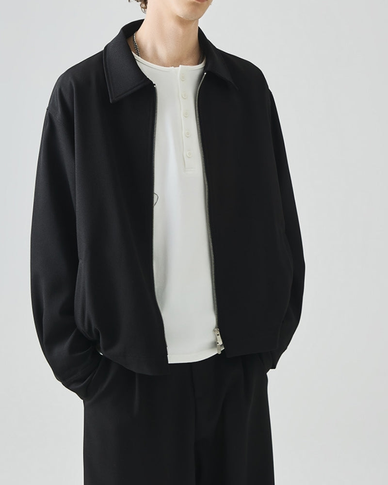 Giacca zip minimalista