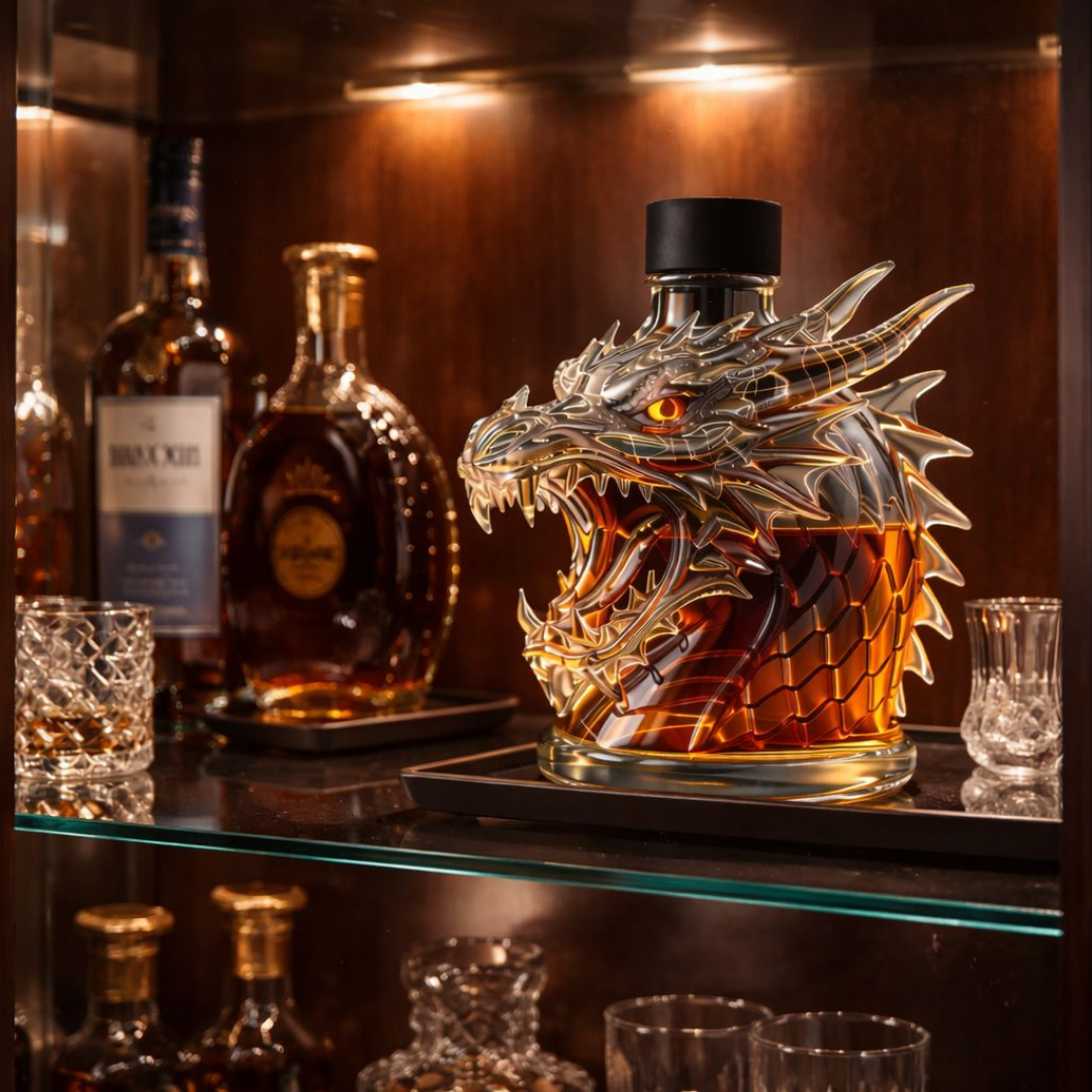 Bottiglia Whisky "Drago" - Design a Testa di Drago