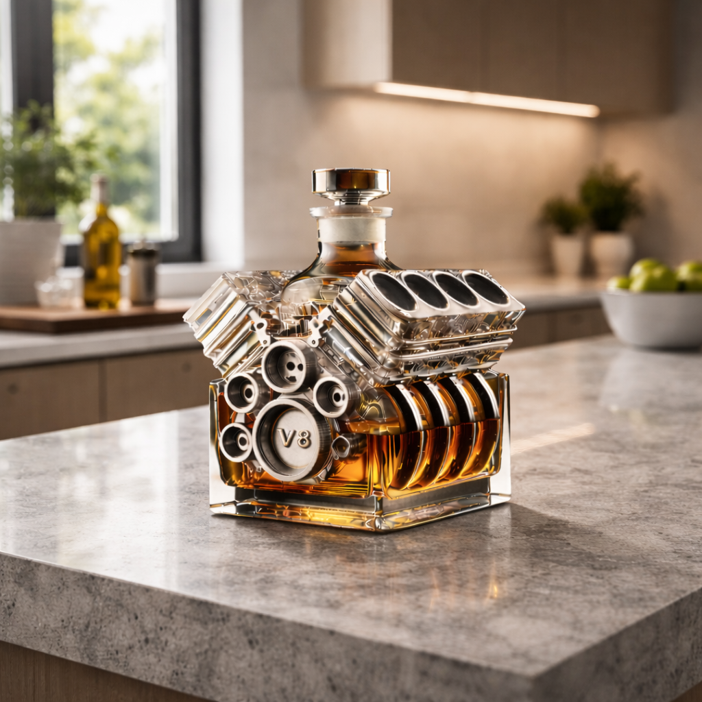 Bottiglia da Whisky 'Motor' - L'Eleganza della Velocità